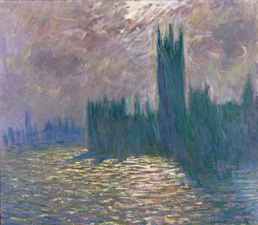 15 Claude_Monet,_Londres,_Le_Parlement,_Reflets_sur_la_Tamise,_1905,_huile_sur_toile,_Musée_Marmottan_Monet,_Paris_Houses of Parliament, London, Musé