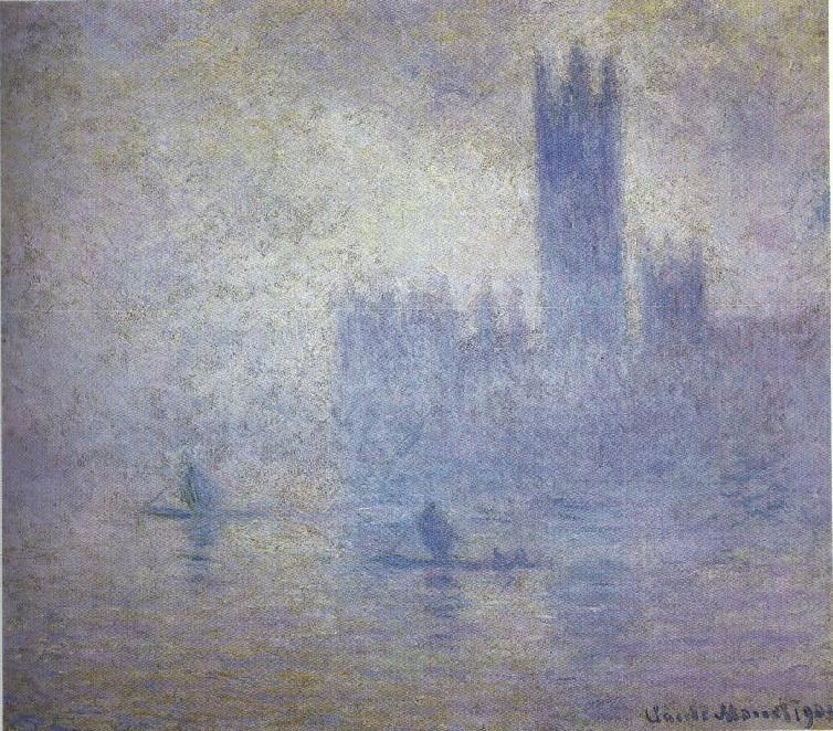 3 Brouillard,_London_Parliament,_Claude_Monet_Le Parlement, Effet de Brouillard, 1903, Museum of Fine Arts (St. Petersburg, Florida)