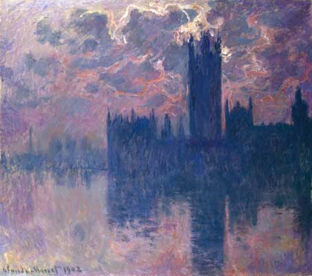 4 Monet_Houses_of_Parliament,_Sunset_Parlement, coucher du soleil (sunset), 1902, private collection