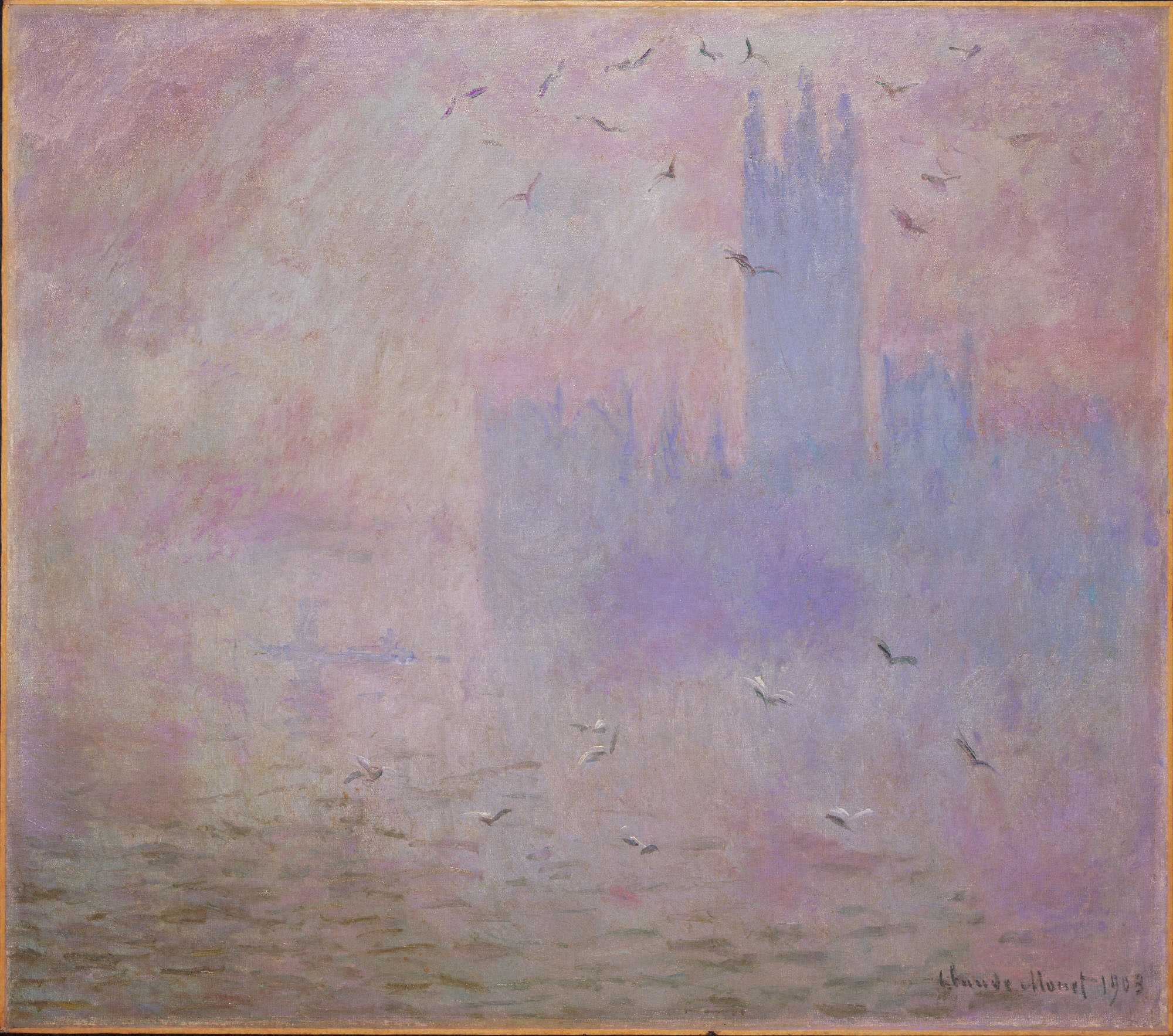5 Monet,_Claude,_Houses_of_Parliament,_Seagulls_The Houses of Parliament, Seagulls, 1903, Princeton University Art Museum